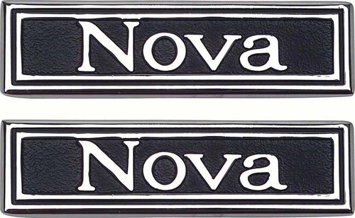 7790751 - 1969-72 Nova; Door Panel Emblems; with Custom Interior ; Pair; GM Licensed