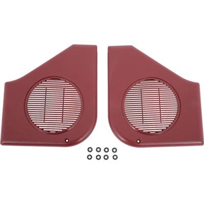 1987-93 Ford Mustang; Door Speaker Grills; Scarlet Red
