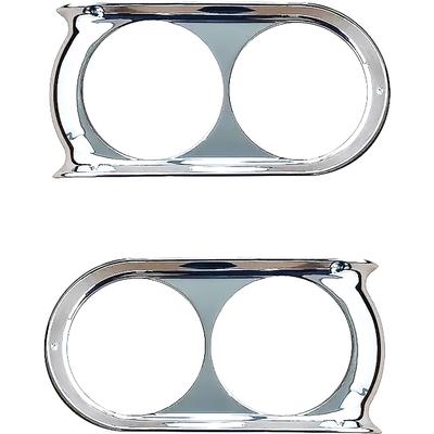 1960-66 GMC Truck, Suburban; Bezel; Headlamp; Chrome; Pair