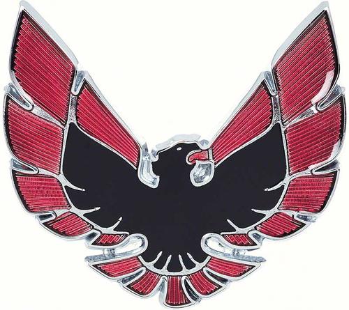 8704055 - 1970-73 Pontiac Firebird; Rear Trunk Lid Emblem; with Hardware; Each; GM Licensed