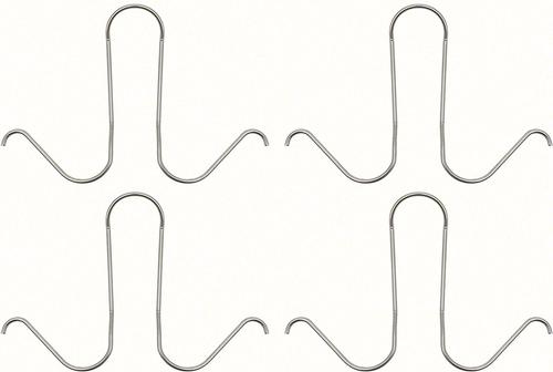 1968-69 Firebird; Shoulder Belt Roof Retainer Wire Clips; with Deluxe Interior; 4 Piece Set