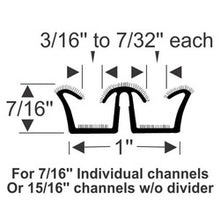 1" Sliding Glass Double U-Channel 7/16"