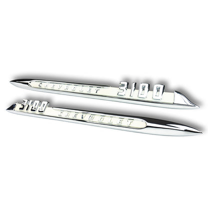 Trim Parts 1955 Chevrolet Truck Front Fender"3100" Spear Emblem, Pair - (9045)