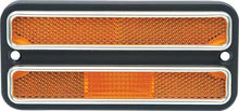 1968-72 Chevrolet, GMC Pickup, Blazer, Jimmy, Suburban; Front Side Marker Lamp & Bezel; Amber; with Deluxe Exterior