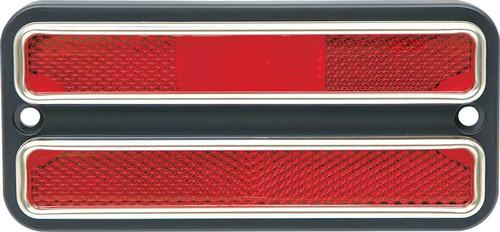 1968-1972 Chevy, GMC Pickup, Blazer, Jimmy, Suburban; Rear Side Marker Lamp & Bezel; Red Lens; Deluxe Exterior