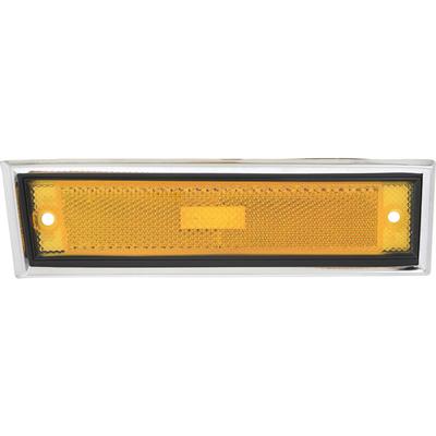 1981-91 Chevy, GMC Truck; Front Side Marker Lamp; Amber; With Polished Trim Bezel and Gasket; RH, Passenger Side