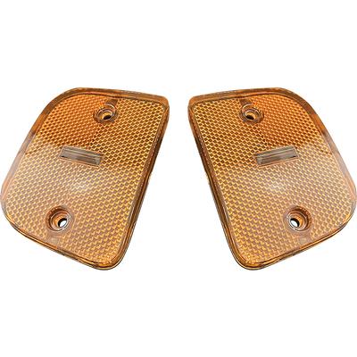 1970 GTO; Front Side Marker Lamp Lens Assemblies; Amber; LH and RH;