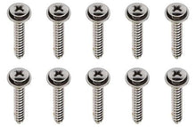 Universal Screw Set; Chrome with integral Washer;  # 8 x 1"; Set of 10; Various Models