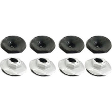 Hex Flanged Stamped Steel Thread Cutting Nut; .88mm Diameter; With Mastic Sealant; Set of 8