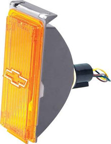 1976-77 Chevy Nova; Park Lamp Lens & Housing Assembly;  with Bow Tie; RH Passenger Side