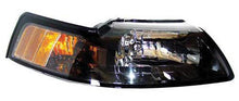 2001-04 Mustang; Headlamp Assemblies; Black Housing With Clear Lens & Amber Reflector