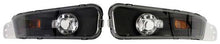 2005-09 Ford Mustang; Factory Style Front Bumper Lights; Black Housing/Clear Lens