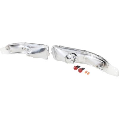 2005-09 Ford Mustang; Factory Style Front Bumper Lights; Black Housing/Clear Lens
