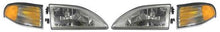 1994-98 Ford Mustang; Cobra Style 4-Piece Headlight Kit; Smoked Lens