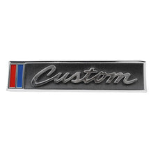 Trim Parts 1967-68 Chevrolet Truck Door “Custom” Emblem W/Fasteners, Pair - (9550)