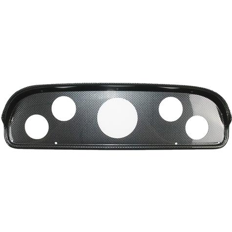1957-60 Ford F-Series Truck; 5-Gauge Dash Panel; (1) 3-3/8" (4) 2-1/16" Holes; Carbon Fiber
