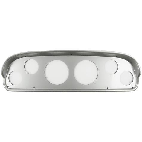 1957-60 Ford Truck; 6-Gauge Dash Panel; (2) 3-3/8" (4) 2-1/16" Holes; Brushed Aluminum
