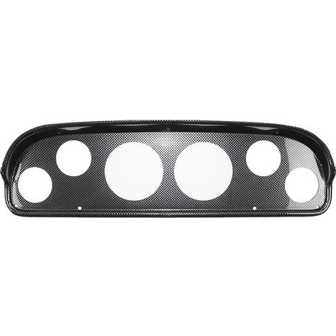 1957-60 Ford Truck; 6-Gauge Dash Panel; (2) 3-3/8" (4) 2-1/16" Holes; Carbon Fiber