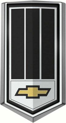 9636429 - 1979 Camaro Z28; Bow Tie Fuel Door Emblem; Black; GM Licensed