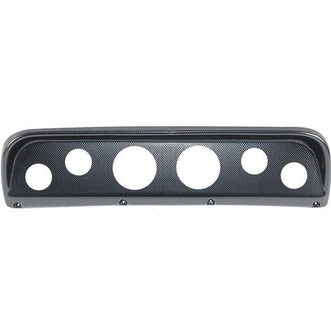 1967-72 Ford Ranger 6-Gauge Dash Panel; (2) 3-3/8" (4) 2-1/16" Holes; Carbon Fiber