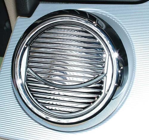 2005-09 Ford Mustang; AC Vent Cover Set; 8 Pieces Enough To Do 4 Vents; Multi-Grooved Chrome