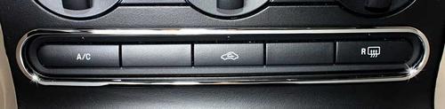 2005-09 Ford Mustang; AC/Defrost Center Buttons Bezel; Smooth Chrome