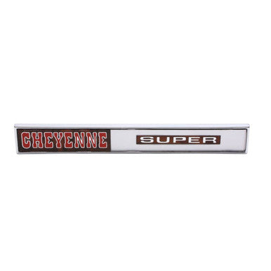Trim Parts 1971 Chevy/GMC Truck Glove Box Door "Cheyenne Super" Emblem W/Fasteners, Each - (9710)