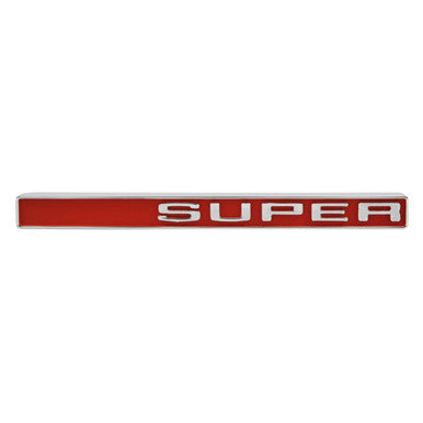Trim Parts 1971-72 Chevrolet Truck Front Fender “Super” Emblem W/Fasteners, Pair - (9720)