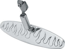 1972-02 Polished Aluminum 8" Flamed Oval Inner Rear View Mirror