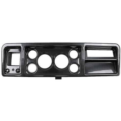 1973-79 Ford Truck; 6-Gauge Dash Panel; (2) 3-3/8" (4) 2-1/16" Holes; w/ A/C Vents; Carbon Fiber