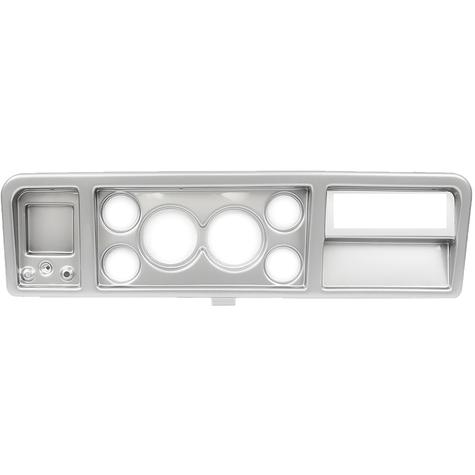 1973-79 Ford Truck; 6-Gauge Dash Panel; (2) 3-3/8" (4) 2-1/16" Holes; w/o A/C Vents; Brushed Aluminum