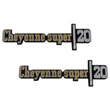 Trim Parts 1973-1976 Chevrolet Truck Front Fender “Cheyenne Super 20” Emblem, Pair - (9776)