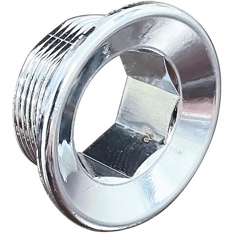 9797779 - 1968-69 GTO, Tempest, Lemans, 1969 Firebird, Bonneville Glove Box Door Lock Cylinder Bezel Nut; Chrome