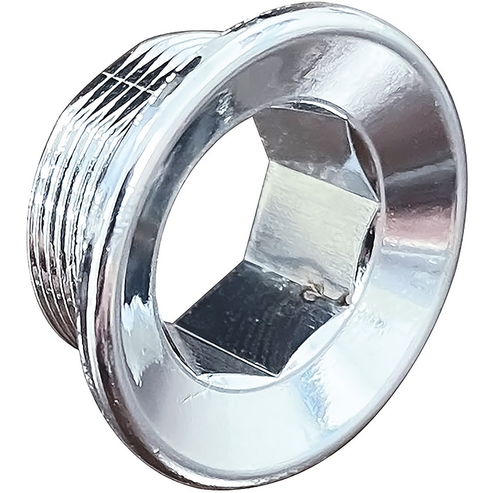 9797779 - 1968-69 GTO, Tempest, Lemans, 1969 Firebird, Bonneville Glove Box Door Lock Cylinder Bezel Nut; Chrome