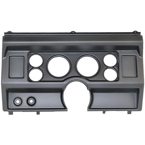 1980-86 Ford Truck; 6-Gauge Dash Panel; (2) 3-3/8" (4) 2-1/16" Holes; w/o A/C Vents; Black