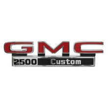 Trim Parts 1971-72 GMC Truck Front Fender “GMC 2500 Custom” Emblem W/Fasteners, Pair - (9831)