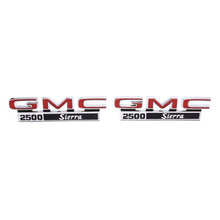 Trim Parts 1971-1972 GMC Truck Front Fender “GMC 2500 Sierra” Emblem W/Fasteners, Pair - (9833)
