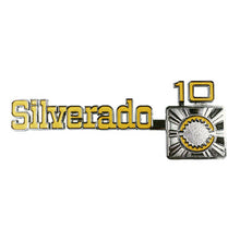 Trim Parts 1975-80 Chevrolet C/K10 Front Fender "Silverado 10" Emblems W/Fasteners, Pair - (9902)