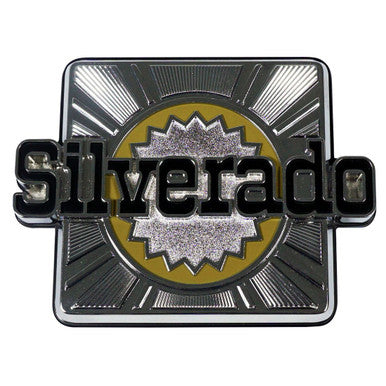 Trim Parts 1980-88 Chevrolet Blazer Rear Body "Silverado" Side Emblems W/Fasteners, Pair - (9907)