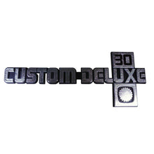 Trim Parts 1981-88 Chevy Truck Front Fender "Custom-Deluxe 30" Emblems W/Fasteners, Pair - (9913)