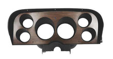 1969-70 Mustang; Custom 6-Gauge Instrument Panel Bezel; 2-Piece Set With Clock Panel Insert; Walnut Woodgrain