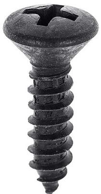 # 8 x 3/4" Oval Phillips Head Screw; Black Oxide; #8 Head