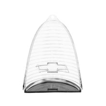 Trim Parts 1955 Chevrolet Full Size Cars Clear Tail Light Lens W/ Chrome Bowtie, Pair - (A1019C-CLEAR)