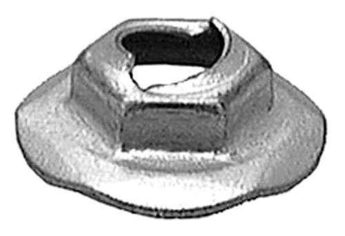 Thread Cutting Pal Nut, 5/16" Stud Size, Hex Washer Head, Zinc Plated