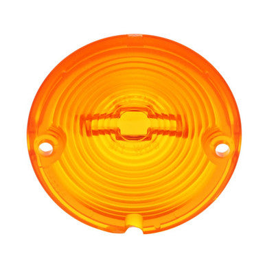 Trim Parts 1957 Chevrolet Full Size Cars Amber Parking Light Lens W/Chrome Bowtie, Pair - (A1484C)