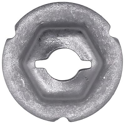 Thread Cutting Pal Nut, 3/16" Stud Size, Hex Washer Head, Zinc Plated