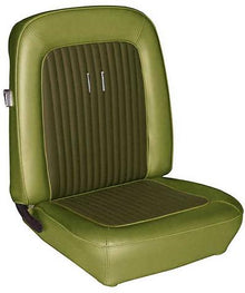 1968 Mustang Fastback Deluxe Bucket Seat Upholstery Ivy Gold with Comfortweave