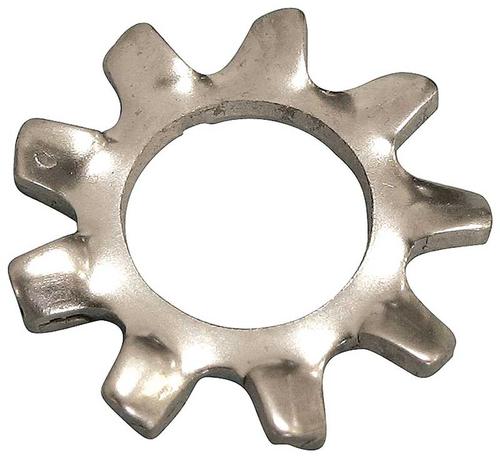 External Tooth Lock Washer, 1/4" ID, Zinc Plated