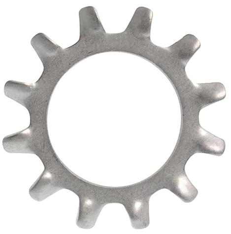 External Tooth Lock Washer, 7/16" ID, Zinc Plated