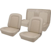 1966 Mustang Convertible with Front Buckets Standard Full Set Seat Upholstery; Parchment